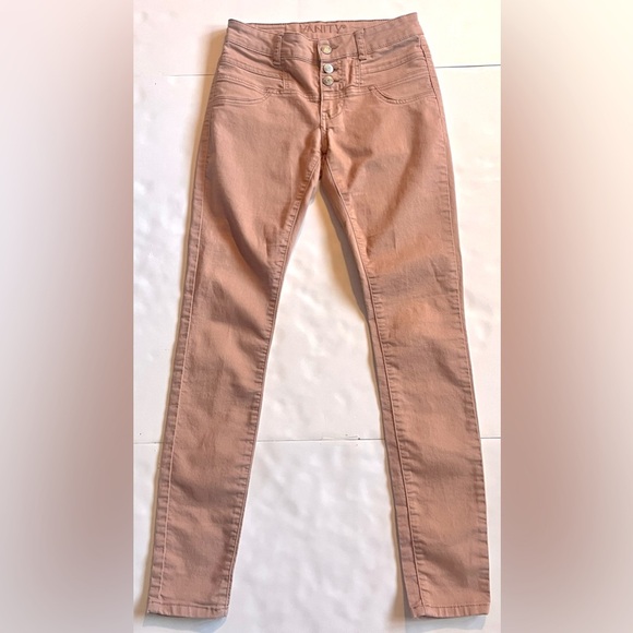 Vanity Pink Women’s Skinny Button Up Jeans Size XS Slim - Picture 1 of 16